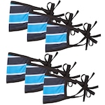 Máscara de Proteção Adams Kit com 6 Unidades AZUL/PRETO