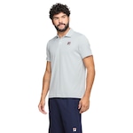 Camisa Polo Fila Action III - Masculina Branco/Cinza Claro