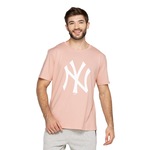 Camiseta do New York Yankees MLB New Era Masculina ROSA CLARO