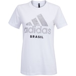 Camiseta adidas Brasil Scrawl - Feminina BRANCO