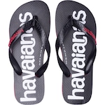 Chinelo Havaianas Top Logomania 2 - Masculino PRETO/VERMELHO