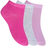 Kit de Meias Sapatilha Oxer com 3 Pares - 27 a 30 - Infantil ROSA/CINZA