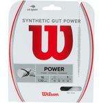 Corda para Raquete Wilson Synthetic Gut Power 16L 1,30mm PRETO