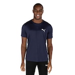 Camiseta Puma Manga Curta Active Small Logo - Masculina AZUL ESCURO