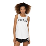 Camiseta Regata adidas Logo Linear - Feminina BRANCO/PRETO