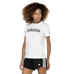 Camiseta adidas Logo Linear - Feminina BRANCO/PRETO