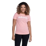 Camiseta adidas Logo Linear - Feminina ROSA