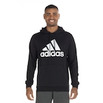 Blusão de Moletom adidas Masculino com Capuz Logo PRETO/BRANCO