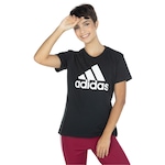 Camiseta adidas Loungewear Essentials Logo - Feminina PRETO/BRANCO