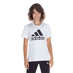 Camiseta adidas Loungewear Essentials Logo - Feminina BRANCO/PRETO