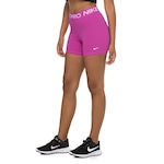 Bermuda Feminina Pro 365 5In Nike ROXO/BRANCO