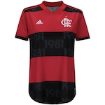 Camisa do Flamengo I 21/22 adidas - Feminina Vermelho/Preto