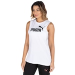 Camiseta Regata Puma Essentials Cut Off Logo Tank - Feminina BRANCO