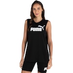 Camiseta Regata Puma Essentials Cut Off Logo Tank - Feminina PRETO