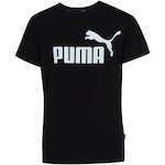 Camiseta Puma Essentials Logo Tee B - Infantil PRETO