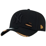 Boné Aba Curva New Era MLB 940 Af Cotton Damage New York Yankees - Strapback - Adulto PRETO