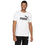 Camiseta Puma Manga Curta Essentials Logo Tee - Masculina BRANCO