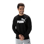 Blusão Puma Essentials Big Logo Crew FI - Masculino PRETO