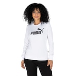 Blusão Puma Feminino Essentials Logo Crew FL BRANCO