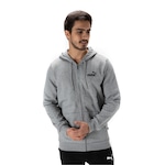 Jaqueta Puma com Capuz Essentials Small Logo FZ Hoodie FL - Masculina CINZA