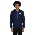 Jaqueta Puma com Capuz Essentials Small Logo FZ Hoodie FL - Masculina AZUL