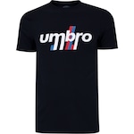 Camiseta Umbro Manga Curta Diamond Duo Line - Masculina PRETO