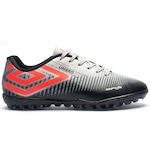 Chuteira Society Umbro Raptor TF - Adulto PRETO/PRATA