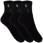 Kit de Meias Cano Médio Lupo Sport com 3 Pares 41 a 44 - Adulto PRETO