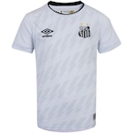 Camisa do Santos I 21 Umbro - Juvenil BRANCO/PRETO