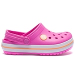 Sandália Crocs Infantil Crocband Clog ROSA/BRANCO