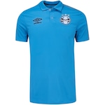 Camisa Polo do Grêmio Masculina Umbro Viagem 21 AZUL