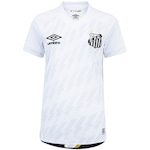 Camisa do Santos Umbro I 21 - Feminina BRANCO/PRETO