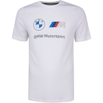 Camiseta Puma Manga Curta BMW MMS Essentials Logo Tee - Masculina BRANCO