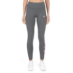 Calça Legging adidas Cintura Alta Essentials Logo - Feminina CINZA/ROSA