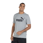 Camiseta Puma Manga Curta Essentials Logo - Masculina CINZA