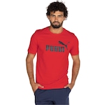 Camiseta Puma Manga Curta Essentials Logo - Masculina VERMELHO