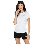 Camiseta Puma Manga Curta Essentials Small Logo - Feminina BRANCO