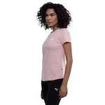 Camiseta Puma Manga Curta Essentials Small Logo - Feminina ROSA