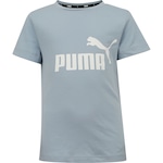 Camiseta Puma Essencial Logo TEE G - Infantil AZUL/BRANCO