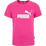 Camiseta Puma Essencial Logo TEE G - Infantil ROSA/BRANCO