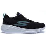 Tênis Skechers Go Run Fast Brisk Day - Feminino Preto/Turquesa