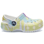 Sandália Crocs Infantil Classic Tie Dye Graphic BRANCO/AMARELO CLARO