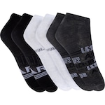 Kit de Meias Under Armour Essential.Ns com 6 Pares - Adulto PRETO/BRANCO