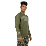 Blusa de Moletom Under Armour Masculina Rival Flc Camo VERDE ESCURO