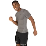 Camiseta de Compressão Under Armour Manga Curta Heatgear - Masculina CINZA ESC MESCLA