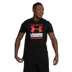 Camiseta Under Armour Manga Curta GL Foundation - Masculina PRETO/VERMELHO