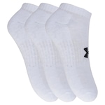 Kit de Meias Under Armour Core Cotton Low Cut com 3 Pares - Adulto BRANCO