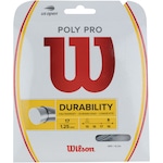 Corda para Raquete de Tênis Wilson Poly Pro 17 Cartela - 12m PRATA