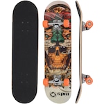 Skate Spin Street 78,5 x 20 cm LARANJA/BRANCO