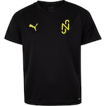 Camiseta do Neymar Jr Puma Manga Curta Teamliga Jersey - Junior PRETO/VERDE